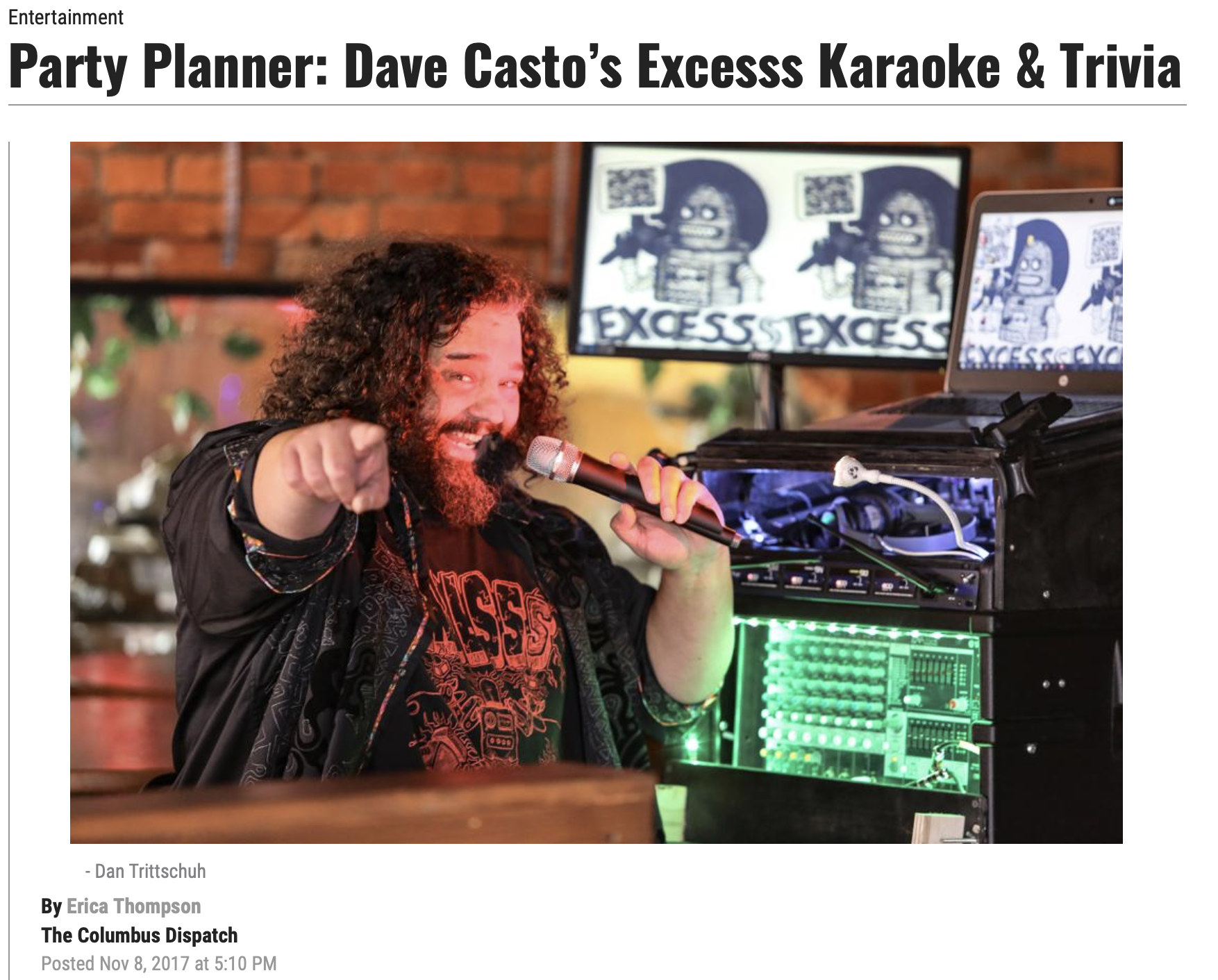 party planner dave casto's excesss karaoke and trivia
